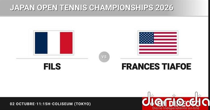 Arthur Fils - Frances Tiafoe, en directo hoy: sigue el partido de Japan Open Tennis Championships