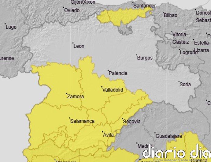 Ávila, Salamanca, Segovia, Valladolid y Zamora, en aviso este sábado por lluvias y tormentas