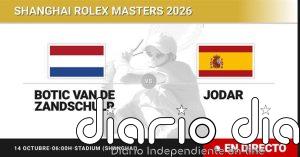 Botic van de Zandschulp - Rafael Jodar, en directo hoy: sigue el partido de Shanghai Rolex Masters