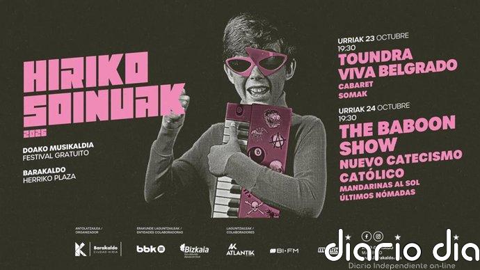 Cabaret, Últimos nómadas, Mandarinas al sol y Somak, ganadoras de la octava edición de Hiriko Soinuak Barakaldo