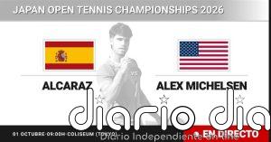 Carlos Alcaraz - Alex Michelsen, en directo hoy: sigue el partido de Japan Open Tennis Championships