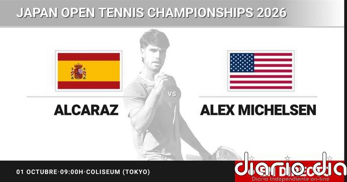Carlos Alcaraz - Alex Michelsen, en directo hoy: sigue el partido de Japan Open Tennis Championships