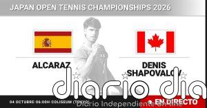 Carlos Alcaraz - Denis Shapovalov, en directo hoy: sigue el partido de Japan Open Tennis Championships