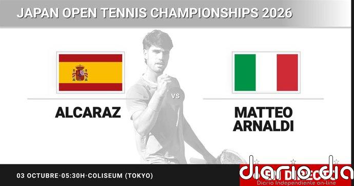 Carlos Alcaraz - Matteo Arnaldi, en directo hoy: sigue el partido de Japan Open Tennis Championships