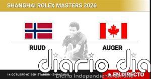 Casper Ruud - Felix Auger-Aliassime, en directo hoy: sigue el partido de Shanghai Rolex Masters