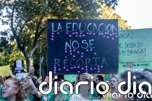Corte de la A-3 en plena hora punta durante el cuarto día de huelga educativa