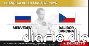 Daniil Medvedev - Dalibor Svrcina, en directo hoy: sigue el partido de Shanghai Rolex Masters