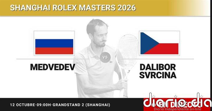 Daniil Medvedev - Dalibor Svrcina, en directo hoy: sigue el partido de Shanghai Rolex Masters