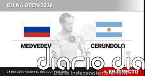 Daniil Medvedev - Francisco Cerundolo, en directo hoy: sigue el partido de China Open
