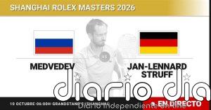 Daniil Medvedev - Jan-Lennard Struff, en directo hoy: sigue el partido de Shanghai Rolex Masters
