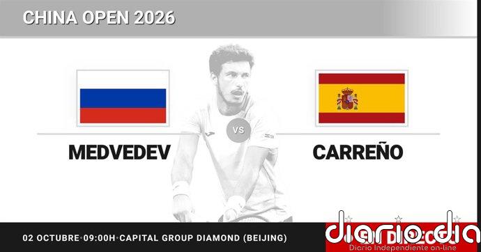 Daniil Medvedev - Pablo Carreno Busta, en directo hoy: sigue el partido de China Open