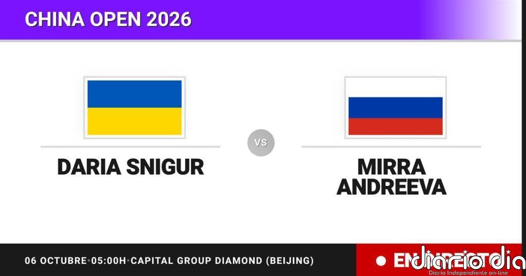 Daria Snigur - Mirra Andreeva, en directo hoy: sigue el partido de China Open