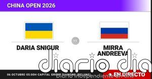 Daria Snigur - Mirra Andreeva, en directo hoy: sigue el partido de China Open