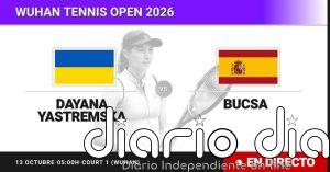 Dayana Yastremska - Cristina Bucsa, en directo hoy: sigue el partido de Wuhan Tennis Open