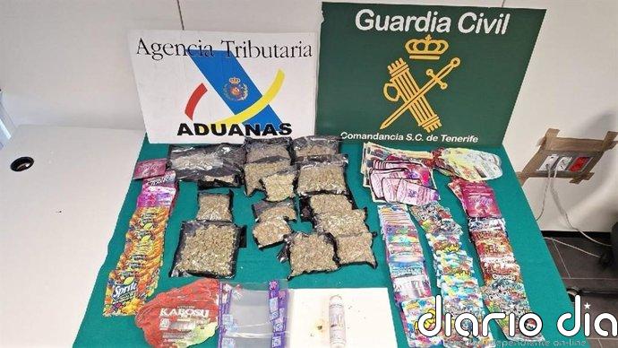 Detenido un hombre al llegar al aeropuerto Tenerife Sur con marihuana oculta en su equipaje