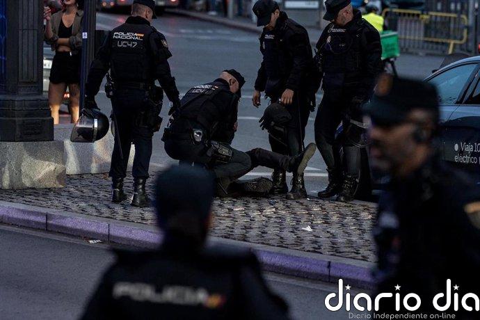 Detenidos tres manifestantes de la concentración de Indignados por España al intentar alcanzar la acampada de Sol