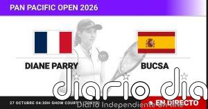 Diane Parry - Cristina Bucsa, en directo hoy: sigue el partido de Pan Pacific Open