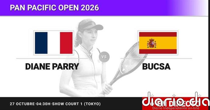 Diane Parry - Cristina Bucsa, en directo hoy: sigue el partido de Pan Pacific Open