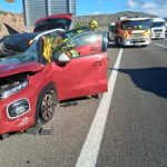Dos heridos por policontusiones tras un accidente entre un coche y un camión en la A-7, en Sagunt