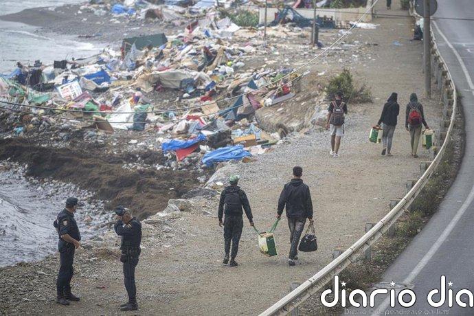El delegado de Ceuta cifra en 500 los migrantes desalojados de zonas periféricas en un operativo con más de 350 agentes