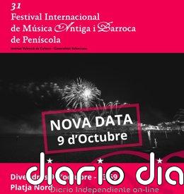 El IVC programa el espectáculo piromusical 'Foc Barroc' para noche del 9 d'Octubre en Peñíscola