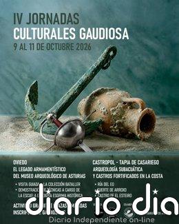 El Museo Arqueológico de Asturias y el occidente de Asturias acogen las IV Jornadas Culturales Gaudiosa Cartel de las jornadas.