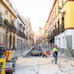 El primer tramo de la calle Trajano de Sevilla abre al tráfico el 19 de octubre mientras avanzan las obras de Emasesa