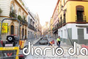 El primer tramo de la calle Trajano de Sevilla abre al tráfico el 19 de octubre mientras avanzan las obras de Emasesa