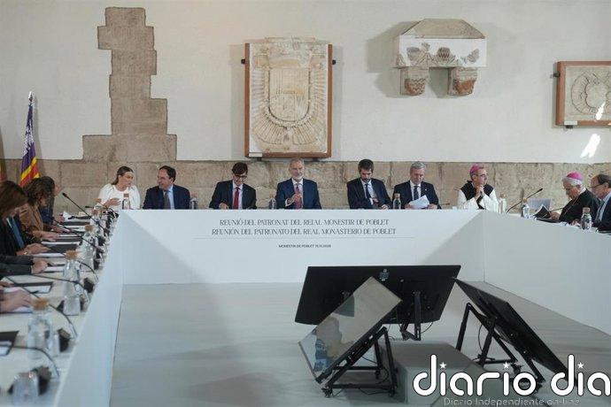 El Rey pide "cooperación" entre CCAA en la reunión del Patronato del Monestir de Poblet (Tarragona)