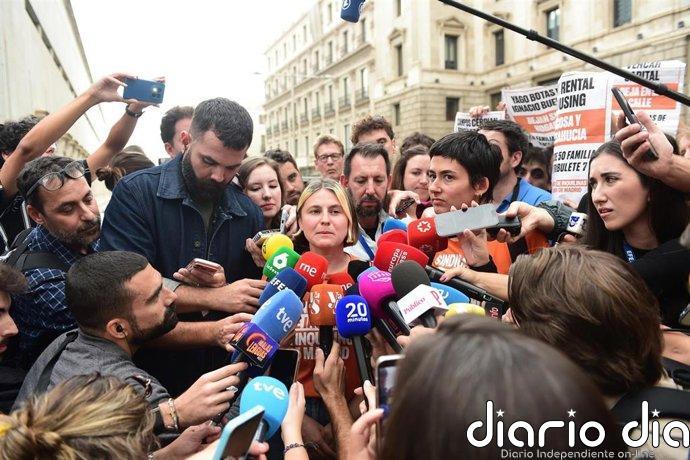 El Sindicato de Inquilinas denuncia que el Congreso está "secuestrado por los rentistas" y mantiene la acampada