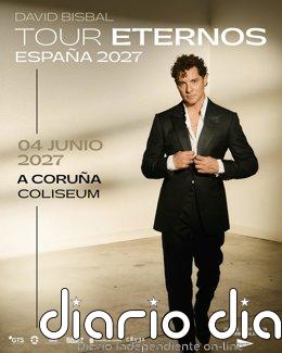 El 'Tour Eternos 2027' de David Bisbal confirma las primeras 15 fechas en España