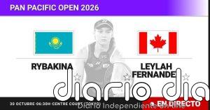 Elena Rybakina - Leylah Fernandez, en directo hoy: sigue el partido de Pan Pacific Open