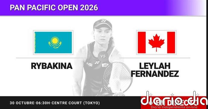 Elena Rybakina - Leylah Fernandez, en directo hoy: sigue el partido de Pan Pacific Open