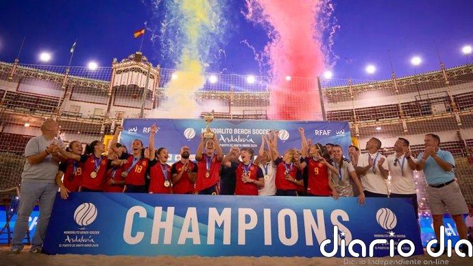 España conquista su tercer Mundialito femenino de fútbol playa en Cádiz