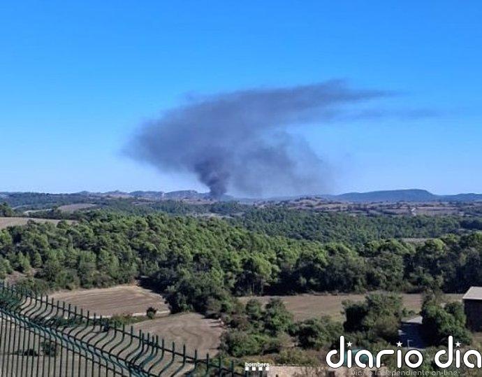 Extinguido el incendio en una nave industrial de Santa Coloma de Queralt (Tarragona)