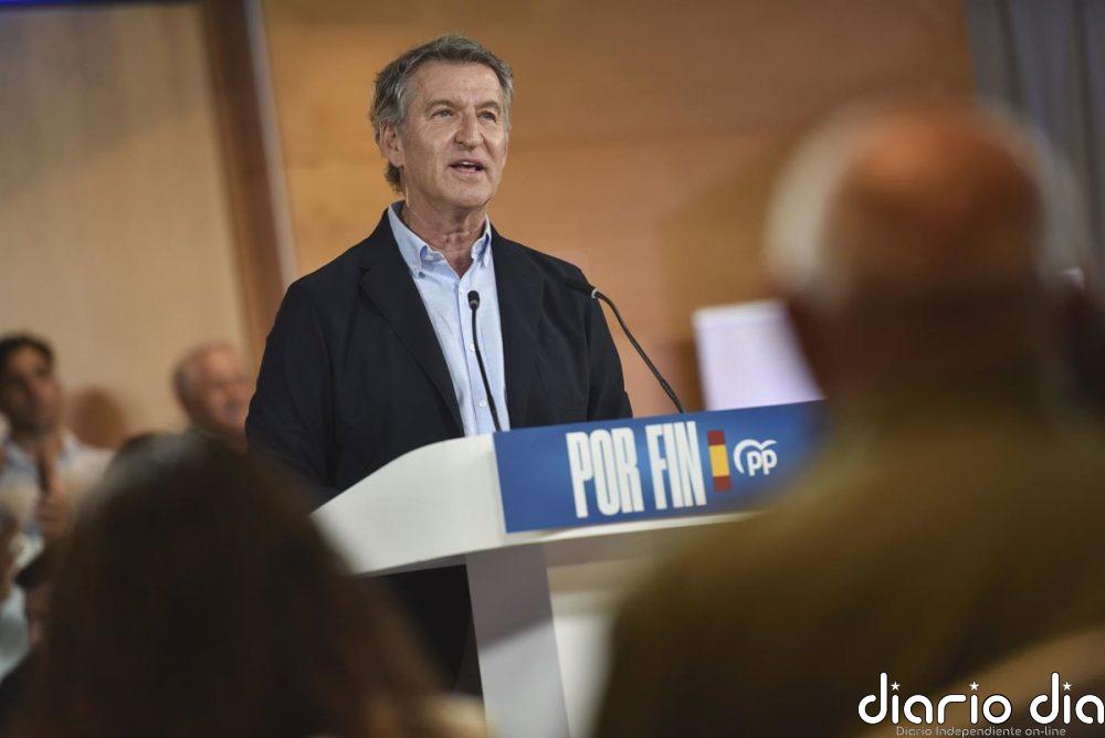 Feijóo afirma en Huesca que "España no tiene que aguantar a Sánchez siempre"