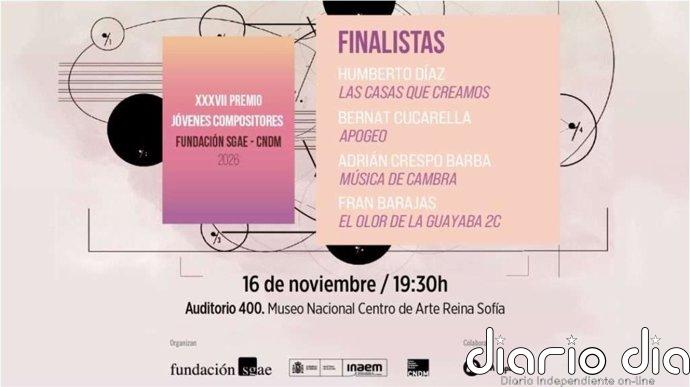 Fran Barajas, Adrián Crespo, Bernat Cucarella y Humberto Díaz, finalistas al Premio Jóvenes Compositores de SGAE
