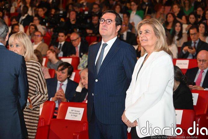 Garamendi (CEOE) se despide de Fátima Báñez: "Una de las personas más generosas que he conocido"