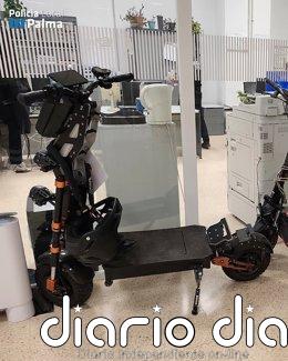 Inmovilizan en Palma un patinete trucado que podía superar los 100 km/hora Inmovilizan en Palma un patinete trucado que podía superar los 100 km/hora.