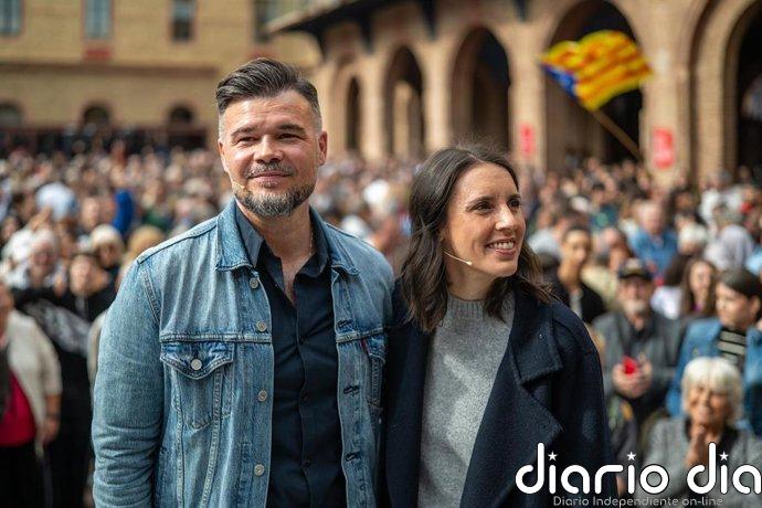 Irene Montero cree que "bastante gente" sabía cómo era Errejón mientras que a Rufián le sorprendió "absolutamente"