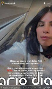 Isa Pantoja, impactada tras coger un tren minutos antes del accidente de Urda: "Un susto enorme"