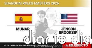 Jaume Munar - Jenson Brooksby, en directo hoy: sigue el partido de Shanghai Rolex Masters