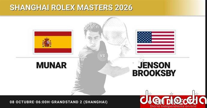Jaume Munar - Jenson Brooksby, en directo hoy: sigue el partido de Shanghai Rolex Masters