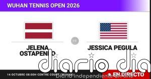 Jelena Ostapenko - Jessica Pegula, en directo hoy: sigue el partido de Wuhan Tennis Open