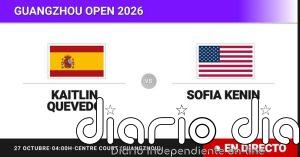 Kaitlin Quevedo - Sofia Kenin, en directo hoy: sigue el partido de Guangzhou Open