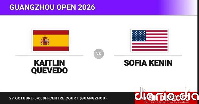 Kaitlin Quevedo - Sofia Kenin, en directo hoy: sigue el partido de Guangzhou Open
