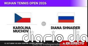Karolina Muchova - Diana Shnaider, en directo hoy: sigue el partido de Wuhan Tennis Open