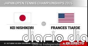 Kei Nishikori - Frances Tiafoe, en directo hoy: sigue el partido de Japan Open Tennis Championships