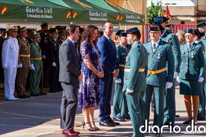 La alcaldesa de Almería asiste al acto institucional por la fiesta de la Virgen del Pilar, patrona de la Guardia Civil