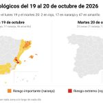 La dana Adam mantiene este lunes la alerta roja por lluvias en Valencia y Alicante antes de desplazarse a Cataluña